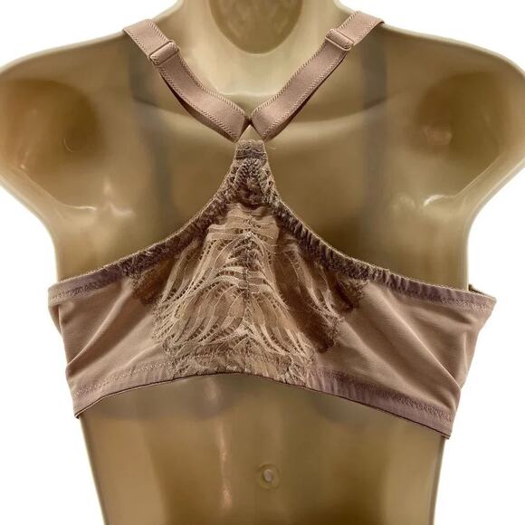 Glamorise Elegance Front Close T-Back Wonderwire Bra 1246 36D Cafe - Picture 5 of 6